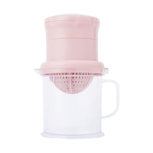 Exprimidor manual de lima con taza medidora y colador, exprimidor de ahorro de espacio y fácil de usar, exprimidor de frutas portátil para el hogar, cocina, habitación Hoj613 (18,5 x 10 cm)