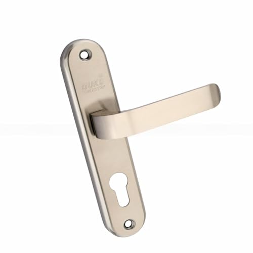 Image of Duke Lock Stainless Steel Mortice Door Set 1008 SS CY for Main Door, Kitchen, Bedroom, Office, Hotel Brass Lock Body with Brass Cylinder and 3 Brass Keys Brass Antique Color 190 MM (8 INCH)