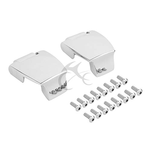 XFMT Chrome Premium Tour Pack HingesTrunk Luggage Hinges Compatible with Harley Street Glide Trikes 1988-2013