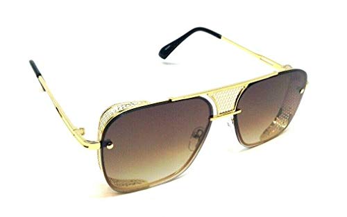 Luxury Square Aviator Sunglasses w/Floating Lenses