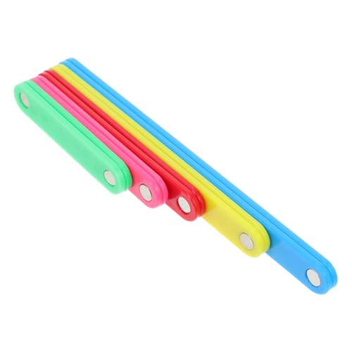 KICHOUSE 5セット磁気式フレキシブル定規 学習用幾何学的形状 モンテッソーリ教育対応 製図ツール 建築ストリップ 多目的描画 定規 キッズ向け創造的発達 教育玩具