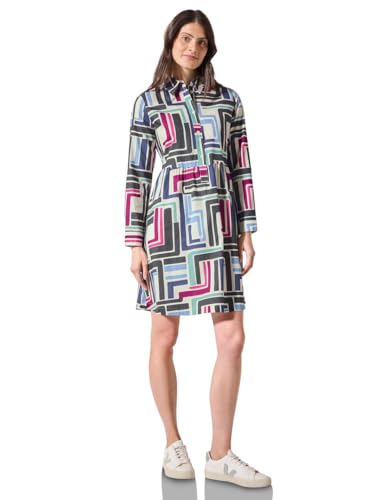 Cecil AOP Cotton Dress Light Alabaster White M