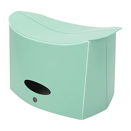 Ymiko Folding Stool Thick, Lightweight Portable Handle Design Plastic Folding Paper Stool for Outdoor Indoor (Green)