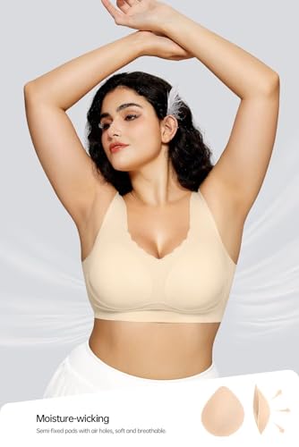 Vertvie Women Seamless Bras No Underwire Push Up Pullover Bras Full Coverage Bralettes Wireless Lightweight Soft Everyday Bra4