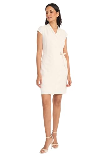 Maggy London Women's Cap Sleeve V-Neck Side Tie Knee Length-Professional Work Office-Cocktail Party Dress4