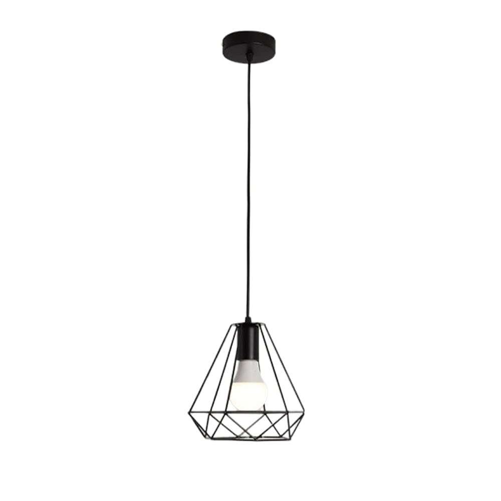 Chandelier industriel retro LED cage en fer pour sublimer un eclairage de table