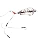 4Pcs Fishing Bait Cage Copper Spring Basket Lure Feeder with Hooks Fishing Accessories, Fishing Feeder Bait Cage, Carp Fish Rigs