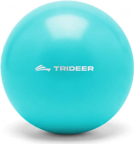 Trideer 9 Inch Small Pilates Ball, Barre Ball, Mini Exercise Ball, Yoga, Core Training, Physical Therapy, Turquoise (23cm)