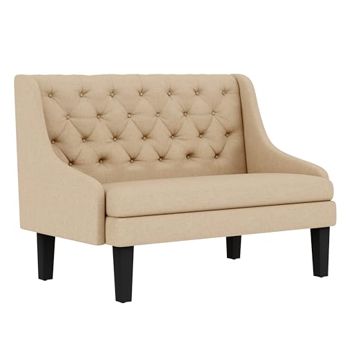 Yongqiang Settee Bench with Back for Dining Room Living Room Entryway Modern Upholstered Banquette...