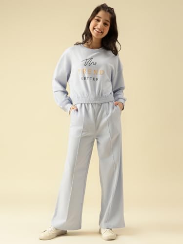 Image of Li'l Tomatoes Girls Tracksuit Set| Winter Looper Sweatshirt with Pajama| Kids Casual Co-Ord Set| 9-16 Years