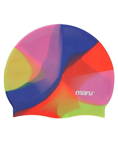 MARU Silicone Swim Cap, Rainbow