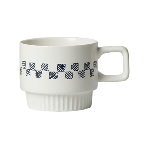 和食器 320Ml 北欧風シンプルレトロブルーフロストセラミックマグカップ朝食ミルクコーヒーカップ男性と女性に最適