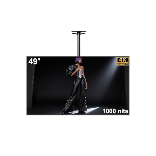 Image of 49inch Slim Fit Frameless Digital Kiosk, 4K UHD 1000nits High Brightness Digital Signage, LCD Monitor Advertising Screen, CMS /U-Disk Plug&Play, 7 /24 Timer Switch, HDMI /USB /WiFi /Android 11OS