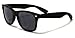Wayfarer Style Sunglasses Set Black Polarized Large Unisex Outdoor Sports Glasses for Men Women Teens with UVA/UVB Protection Retro 80s Vintage Hipster Eyewear Brand New Wayfarers with Carrying Case