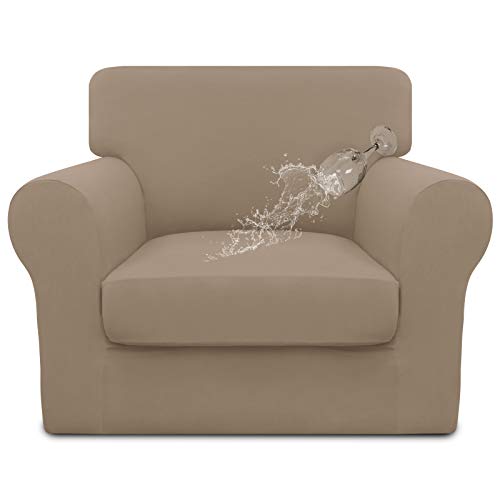 Image of Easy-Going Waterproof 2 Pieces Chair Cover Couch Covers for Sofa