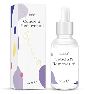 30ml Organic Nail Cuticle Oil, Natural Nail Oil for Growth and Strength Damaged Nails Natural Blend Of Jojoba, Vitamin E, Castor and Sweet Almond Oils Exfoliating Nail Care Cuticle Removal