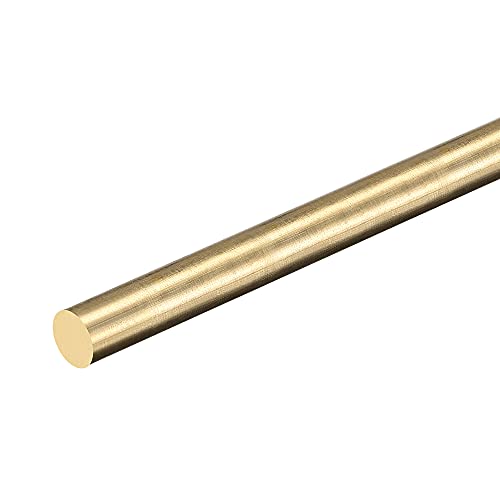 Barre ronde en laiton massif 6 mm au fini lisse pour quincaillerie d'art