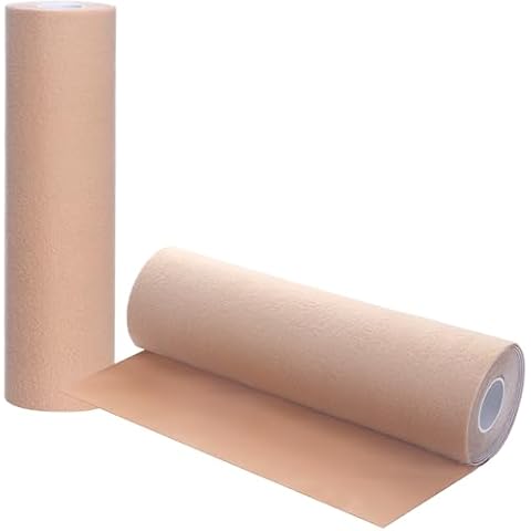 Geiserailie Jumbo Moleskin Padding Roll Moleskin for Feet Adhesive Moleskin Pads Blister Prevention Tape Soft Adhesive Moleskin Tape Moleskin Skin Patch for Feet, Skin, Shoes, Body(12 Inch X 5 yd) Cover