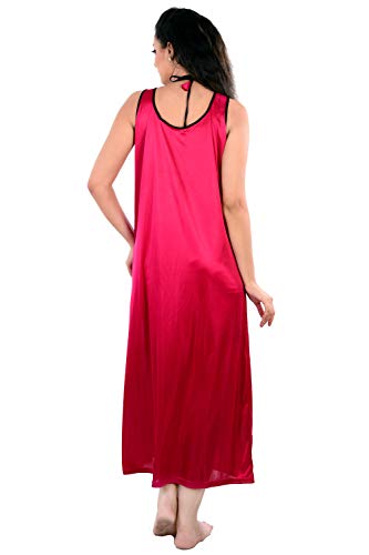 Image of Women's Nightwear Nightdress Nighty,Robe with Top & Shots Set (4pc Set of Robe, Nighty, Top & Shorts)