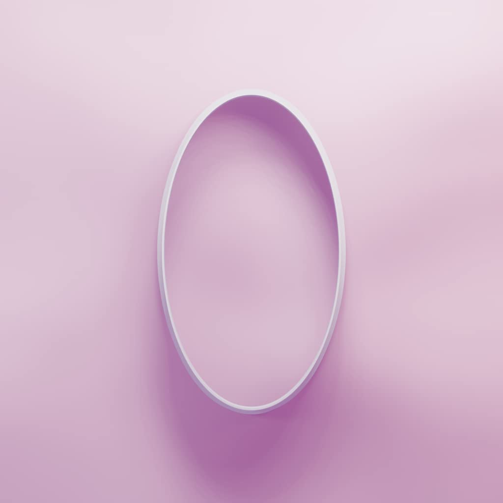 Oval Shape Cookie Cutter - 3 Sizes, White, 10cm - Image 3