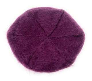 Béret violet vintage mohair et laine pour femme chapeau d'hiver chaud et élégant taille unique