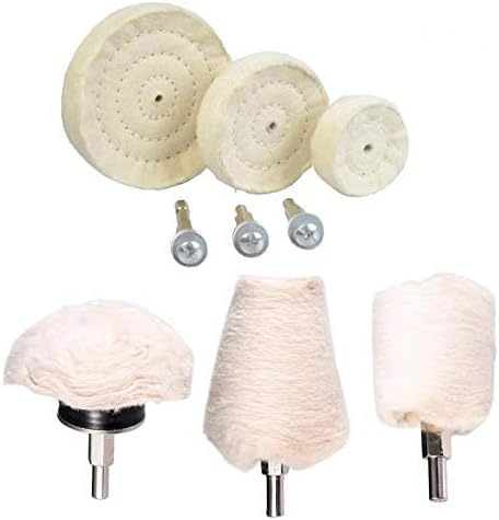 Image of DIY Crafts Mini Buffing /Polishing Wheel Muslin Buffs for Dremel Rotary Tool Wheel Disc Cleaning Pad Angle Bench Grinder Tool Spindles Wood Furniture Artificial Stone Grinding Polisher Pcs:- (2)
