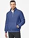 JMIERR Men's Fashion Sweatshirts Quarter Zip Pullover Fleece Polo Hoodies Long Sleeve Sweatshirt with Pockets, L, Blue