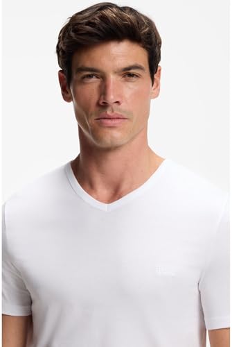 BOSS Hugo Herren T-Shirt Vn 3p Co T-Shirt, White 100,S – Ansicht 3