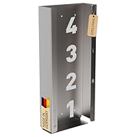 Handschuhhalter/Spender für Einweghandschuhe - 4 Fächer (S, M, L, XL) - Hochwertiger Edelstahl - Made in Germany (Solingen)