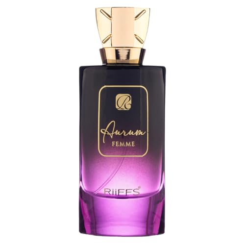 RiiFS Aurum Femme - Eau de Parfum para mujer, 100 ml, color negro y morado