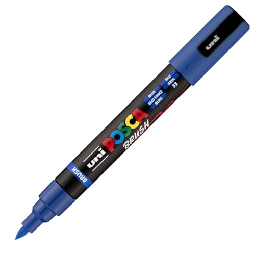 Marqueur acrylique POSCA PC5BR bleu foncé pour customiser tout support