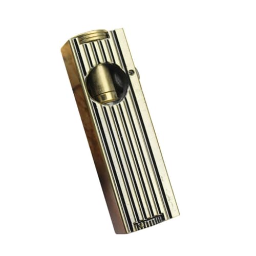 Image of Smoke King Bohemian Gold Antique Vintage Lighter - Reusable Windproof Trench Lighter with Horizontal Pull-Out Ignition, Collection & Gift (Brass)