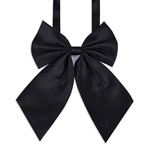 Image of LOPURO Lady Adjustable Pre-tied Bow Tie, Pre Women Uniform Bow Tie Solid Color Bowties for Women Cosplay Party