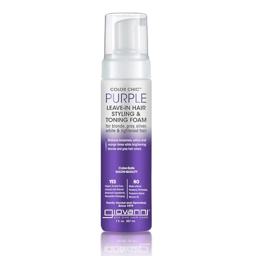 GIOVANNI Color Chic Purple Leave-In Hair Styling & Toning Foam ...