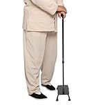 Stair Climbing Cane Half Step Lifts Aid Seniors Balance Walking Sticks Quad Base Seat Adjustable Helper to Walk Up and Down Stairs Assist Device