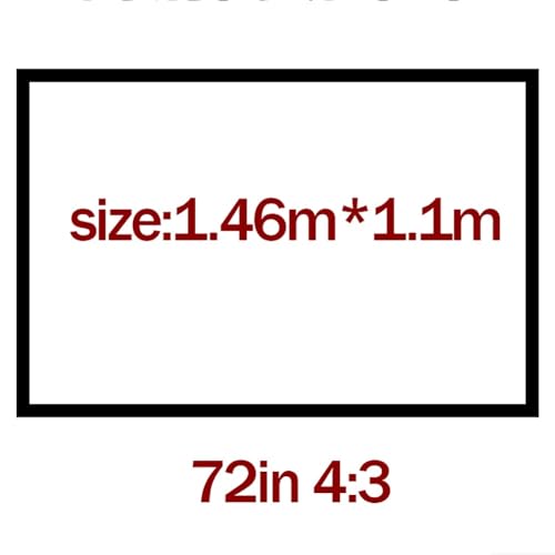Pantalla manual para proyector 72" 4:3 portátil miniatura 2