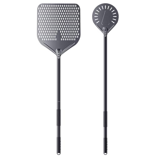 NUTUNI 2er Set Pizzazubehör 14 Zoll / 35cm perforierter Schieber...