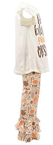 Image of Unique Baby 2 Piece Girls Double Ruffle Leggings and Short Sleeve Shirt Clothes Set Kid and Toddler Girl Outfit
