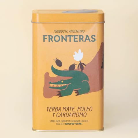 FRONTERAS Pennyroyal and Cardamom | Premium Yerba Mate in Tin Can 500g / 1.1lb