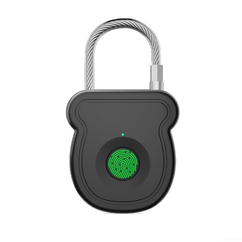 FACAIIO Candado inteligente de huellas dactilares para armario de oficina, almacenamiento y mochila con entrada sin llave, batería de 100 mAh, bajo consumo de energía (negro)