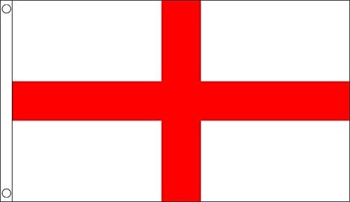 England St George Flag 5ft x 3ft - 75 Denier - Double Stiched Hem - 100% Woven Polyester