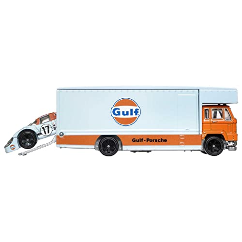Hot Wheels Team Transport Fleet Flyer con Porsche 917 LH '18 miniatura 5