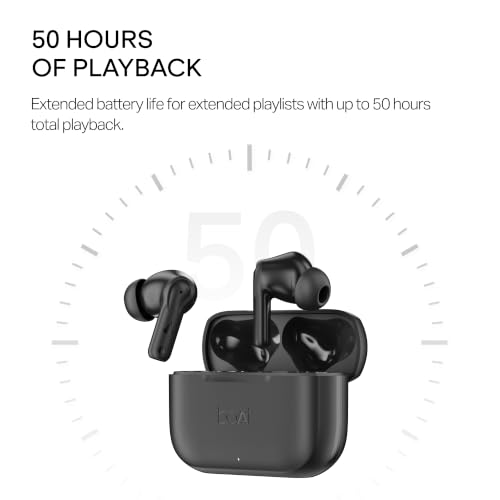 Image of boAt Airdopes 141, Up to 50 Hours Playtime, Quad Mics ENx Tech, Dual EQ Modes, 13mm Drivers, Beast Mode, ASAP Charge, IWP Technology, BT v5.3, IPX4 Resistant TWS Earbuds (Matte Charcoal)