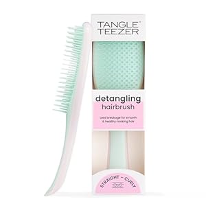 Tangle Teezer Ultimate Detangler Hairbrush for Wet & Dry Hair, Eliminates Knots & Reduces Breakage for All Hair Types, Baby Pink & Mint