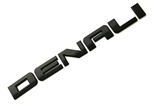 Image of 3pcs Denali Nameplate Emblems Badge Replacement for Gm 07-16 Yukon Sierra Terrain (Glossy Black)