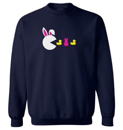 Haase Unlimited Easter Bunny Retro Video Game Parody Toddler Fleece Crewneck Sweater