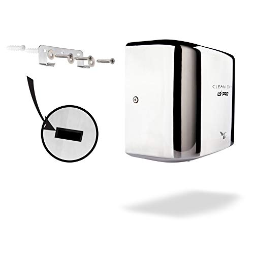 LS-PRO Automatic Hand Dryer Stainless Steel for Commercial Bathrooms. High Speed Hot Air, Dry Hands in 7s. No Touch Operation Infrared Sensor. Easy Installation. Low Noise 60 dB. 1 Year Warranty.