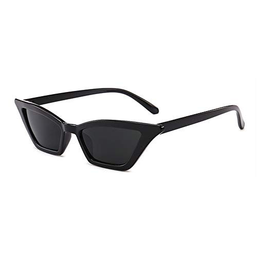 PINKLADY Lunettes de soleil fines et fines en forme d'œil de chat pour femme Noir Cover