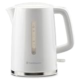 Toastmaster 1.7 Liter Electric Kettle - Tea & Coffee Kettle - Electric, Cordless Water Heater - Tea Water Boiler with Filter Pour Spot - White
