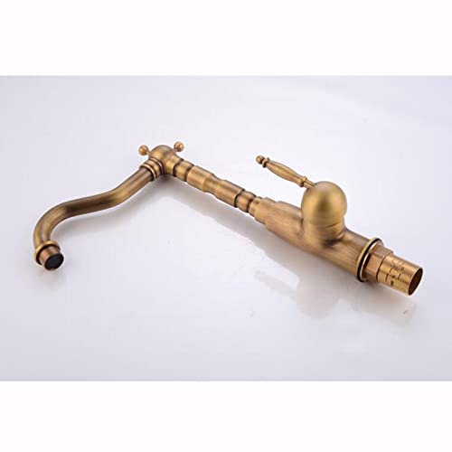 Mitigeur évier laiton vintage rétro chic et pivotant à 360° - 6